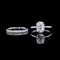 14K White Gold 3/4 Eternity Band with Micro-Pavé Set Round Brilliant Cut Lab Diamonds - 0.69 Carat Total Weight - Covaloro Fine Jewelry