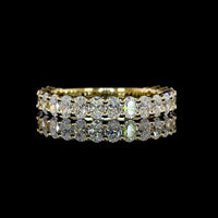 14K White Gold 3/4 Eternity Band with North-South Oval Lab Diamonds - 1.25 Carats Total Diamond Weight - Covaloro Fine Jewelry