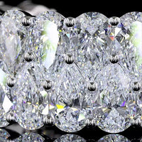 14K White Gold 3/4 Eternity Band with North-South Pear Shape Lab Diamonds - 7.87 Carats Total Diamond Weight - Covaloro Fine Jewelry