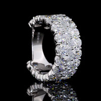 14K White Gold 3/4 Eternity Band with North-South Pear Shape Lab Diamonds - 7.87 Carats Total Diamond Weight - Covaloro Fine Jewelry