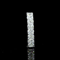14K White Gold 3/4 Eternity Band with Prong Set Cushion Brilliant Lab Diamonds - 2.77 Carat Total Weight, E-F Color, VS1 Clarity - Covaloro Fine Jewelry
