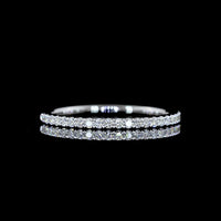 14K White Gold 3/4 Eternity Band with U-Prong Set Round Lab Diamonds - 0.25 Carats Total Carat Weight - Covaloro Fine Jewelry
