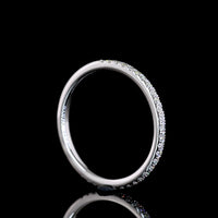 14K White Gold 3/4 Eternity Band with U-Prong Set Round Lab Diamonds - 0.25 Carats Total Carat Weight - Covaloro Fine Jewelry
