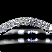 14K White Gold 3/4 Eternity Band with U-Prong Set Round Lab Diamonds - 0.43 Carat Total Weight - Covaloro Fine Jewelry
