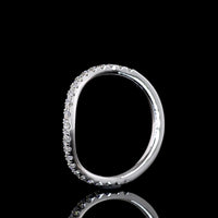 14K White Gold 3/4 Eternity Band with U-Prong Set Round Lab Diamonds - 0.43 Carat Total Weight - Covaloro Fine Jewelry