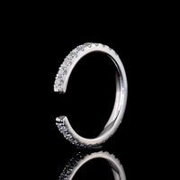 14K White Gold 3/4 Eternity Band with U-Prong Set Round Lab Diamonds - 0.51 Carats Total Diamond Weight - Covaloro Fine Jewelry
