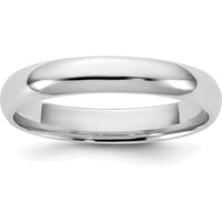 14K White Gold 3.5mm Comfort Fit Domed Wedding Band by 0