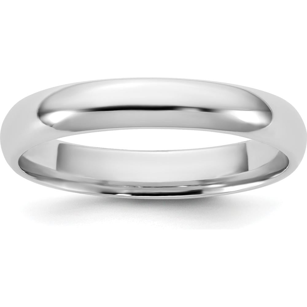 14K White Gold 3.5mm Comfort Fit Domed Wedding Band by 0