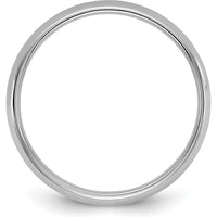 14K White Gold 3.5mm Comfort Fit Domed Wedding Band by 0