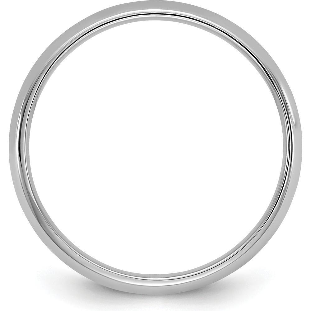 14K White Gold 3.5mm Comfort Fit Domed Wedding Band by 0