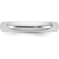 14K White Gold 3.5mm Comfort Fit Domed Wedding Band by 0