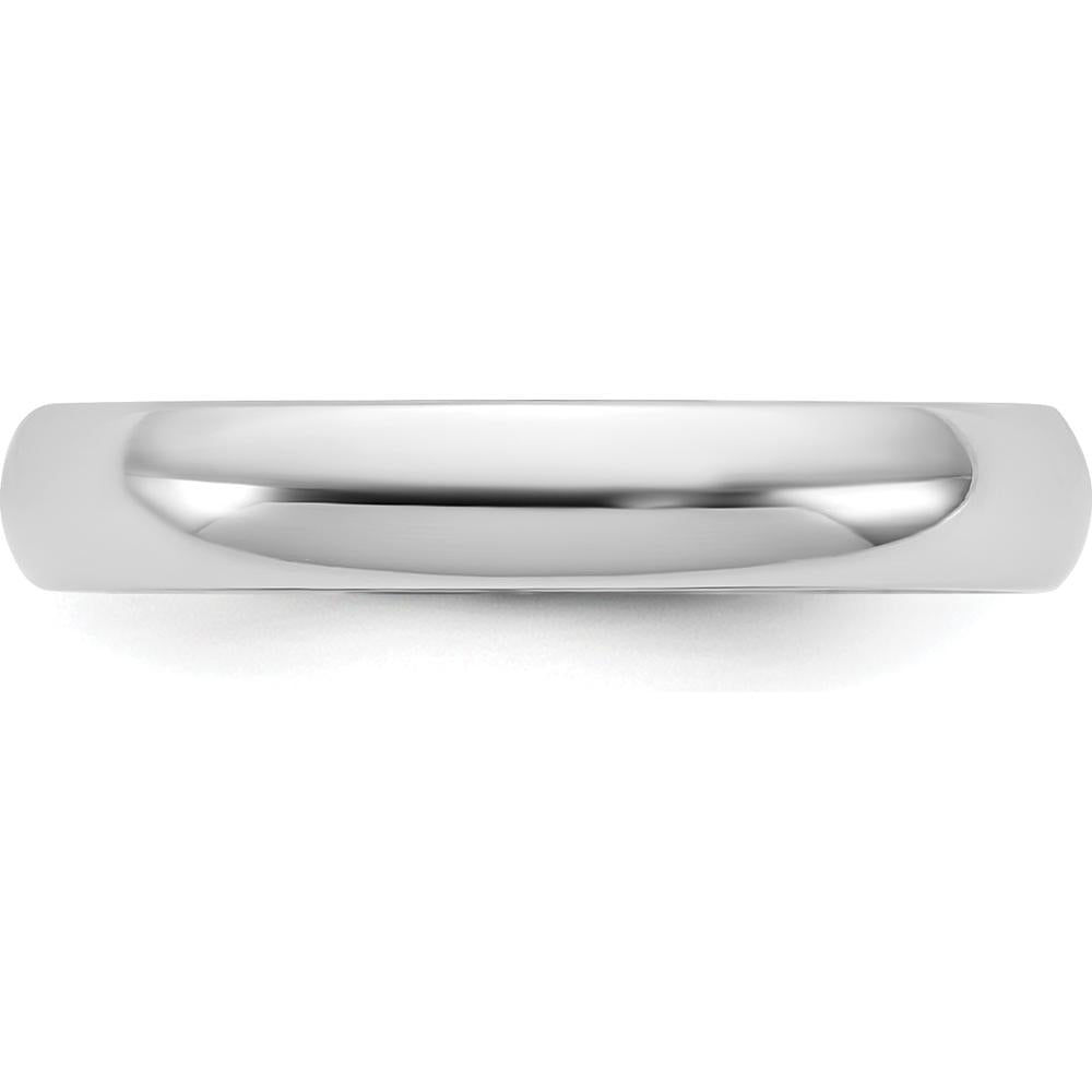 14K White Gold 3.5mm Comfort Fit Domed Wedding Band by 0
