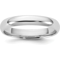 14K White Gold 3.5mm Comfort Fit Polished Wedding Band - Classic Domed Design by 0