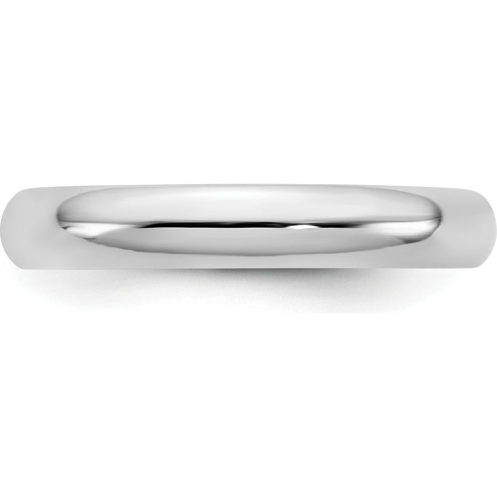14K White Gold 3.5mm Comfort Fit Wedding Band - Polished Finish by 0
