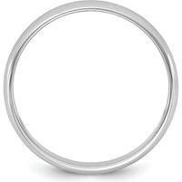14K White Gold 3.5mm Domed Wedding Band - Polished Finish by Luciano & Cie