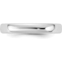 14K White Gold 3.5mm European Comfort Fit Wedding Band with Polished Finish by 0