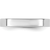 14K White Gold 3.5mm Flat Comfort Fit Band - Polished Finish by Luciano & Cie