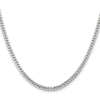 14K White Gold 3.5mm Solid Miami Cuban Chain Necklace - 22 Inches by Oro Pregiato