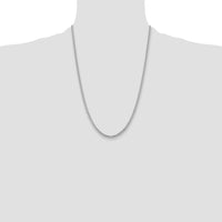 14K White Gold 3.5mm Solid Miami Cuban Chain Necklace - 24 inches by Oro Pregiato