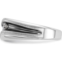 14K White Gold 3-Stone Diamond Ring with Black Rhodium - 0.51 Carats Total Diamond Weight by IBGoodman