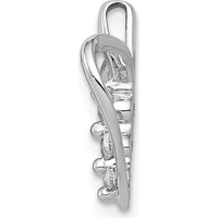 14K White Gold 3-Stone Heart Pendant with Round Diamonds - 0.10 Carat Total Diamond Weight by Monteluci Fine Jewelry