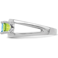 14K White Gold 3 Stone Mother's Ring Mounting - 2mm Band Width by Monteluci Fine Jewelry