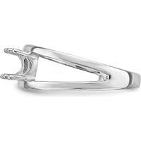 14K White Gold 3 Stone Mother's Ring Mounting - 2mm Band Width by Monteluci Fine Jewelry