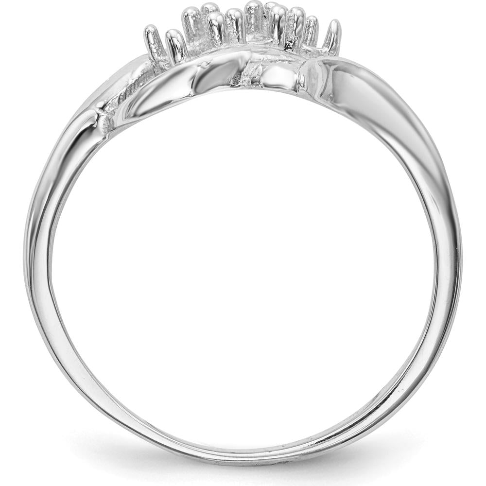 14K White Gold 3-Stone Mother's Ring with Sapphire, Aquamarine, and Pink Sapphire - 1.5 Carat Total Gem Weight by Oro Pregiato