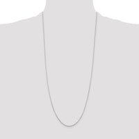 14K White Gold 30" 0.8mm Diamond-Cut Round Open Link Cable Chain with Lobster Clasp by Oro Pregiato