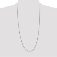 14K White Gold 30" 1.4mm Round Open Link Cable Chain with Lobster Clasp by Oro Pregiato