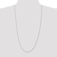14K White Gold 30" 1.5mm Diamond-Cut Parisian Wheat Chain with Lobster Clasp by Oro Pregiato