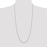 14K White Gold 30" 1.6mm Round Open Link Cable Chain with Lobster Clasp by Oro Pregiato