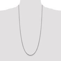 14K White Gold 30" 1.75mm Semi-Solid Box Chain with Lobster Clasp by Oro Pregiato