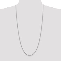 14K White Gold 30" 1.9mm Box Chain Necklace with Lobster Clasp by Oro Pregiato