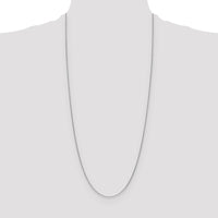 14K White Gold 30" 1mm Round Open Link Cable Chain Necklace with Lobster Clasp by Oro Pregiato