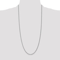 14K White Gold 30" 2.4mm Round Open Link Cable Chain with Lobster Clasp by Oro Pregiato