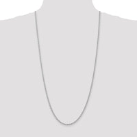 14K White Gold 30" 2.75mm Rope Chain Necklace with Lobster Clasp by 0
