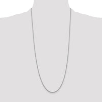 14K White Gold 30" 2mm Round Open Link Cable Chain with Lobster Clasp by Oro Pregiato