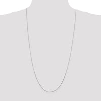 14K White Gold 30" .5mm Octagonal Snake Chain with Lobster Clasp - Polished Finish by Oro Pregiato