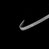 14K White Gold 30.98 Carat Pear Shape Lab Diamond Tennis Necklace with 218 Prong Set Stones - E-F Color, VS2 Clarity - Covaloro Fine Jewelry