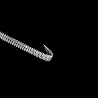 14K White Gold 30.98 Carat Pear Shape Lab Diamond Tennis Necklace with 218 Prong Set Stones - E-F Color, VS2 Clarity - Covaloro Fine Jewelry