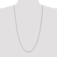 14K White Gold 30" Box Chain Necklace with Lobster Clasp by Oro Pregiato