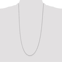 14K White Gold 30" Box Chain with Lobster Clasp by Oro Pregiato