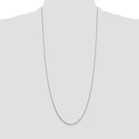 14K White Gold 30" Box Chain with Spring Ring Clasp - Polished Finish by Oro Pregiato