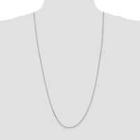 14K White Gold 30" Diamond-Cut Cable Chain Necklace with Lobster Clasp - 1.65mm Width by Oro Pregiato