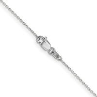 14K White Gold 30" Diamond-Cut Cable Chain Necklace with Lobster Clasp by Oro Pregiato