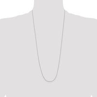 14K White Gold 30" Diamond-Cut Cable Chain Necklace with Lobster Clasp by Oro Pregiato