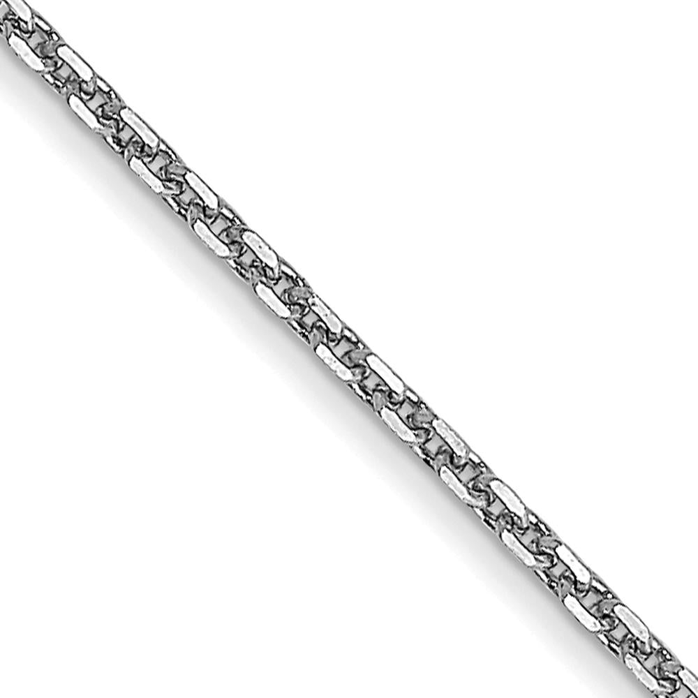 14K White Gold 30" Diamond-Cut Cable Chain with Lobster Clasp by Oro Pregiato