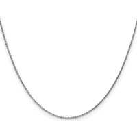 14K White Gold 30" Diamond-Cut Cable Chain with Lobster Clasp by Oro Pregiato