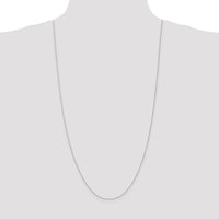 14K White Gold 30" Diamond-Cut Parisian Wheat Chain with Lobster Clasp by Oro Pregiato
